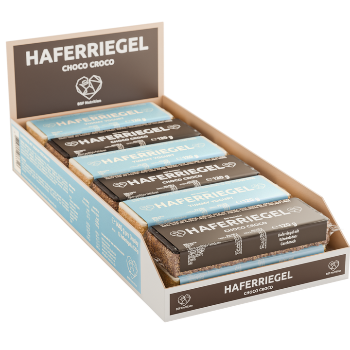Mixbox aus Haferriegeln BSF Nutrition Yogurt und Schoko 12 x 120 g