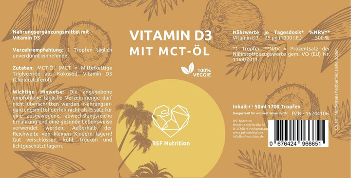 Vitamin D3 Tropfen + MCT Öl