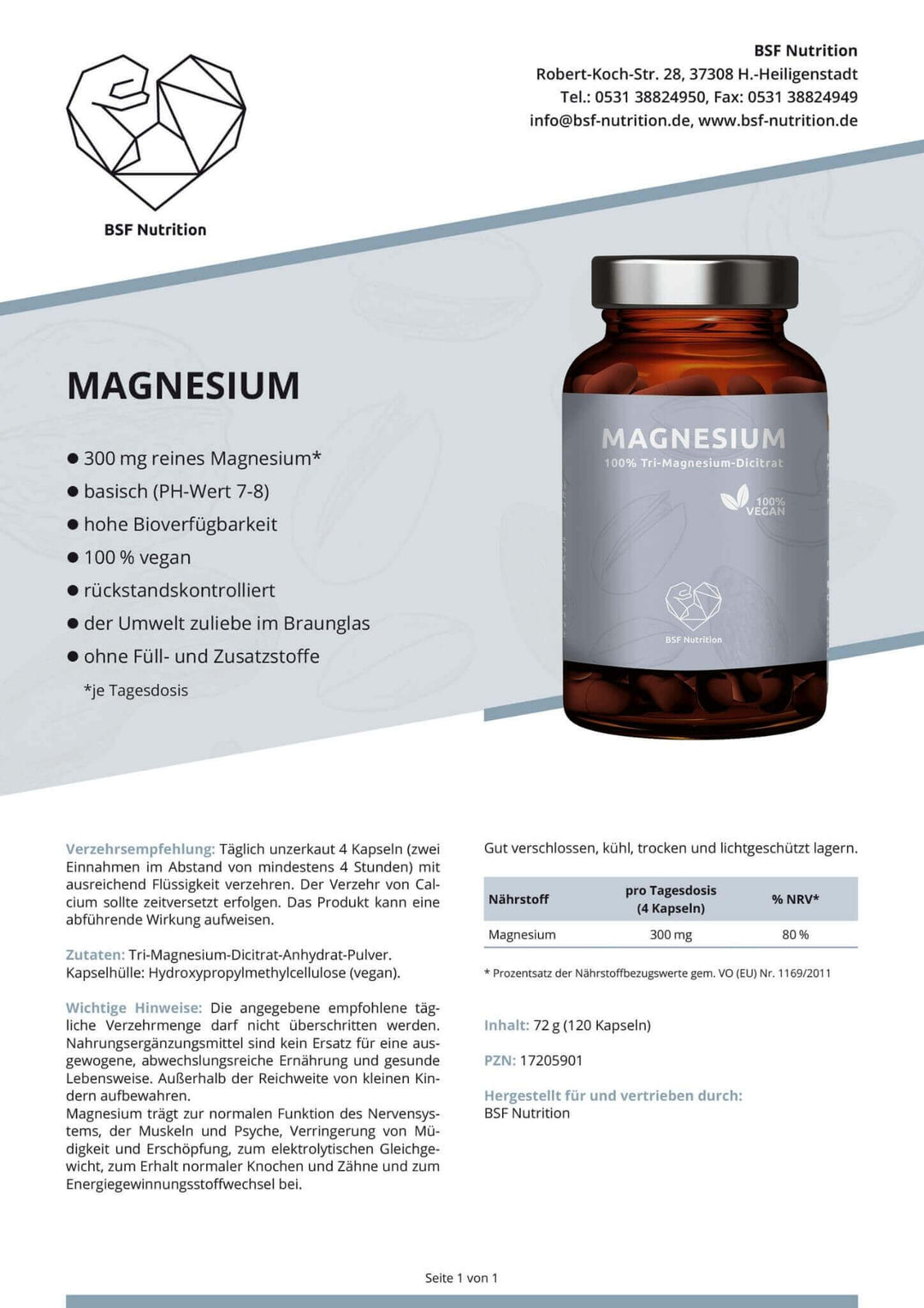 Magnesium Citrat Kapseln