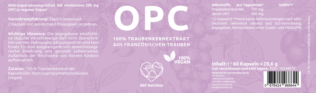 OPC 100 % Traubenkernextrakt Kapseln